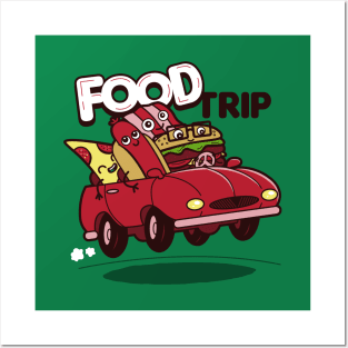Funny Cute Original Kawaii Junk Food Road Trip Cute Meme For Foodies Posters and Art